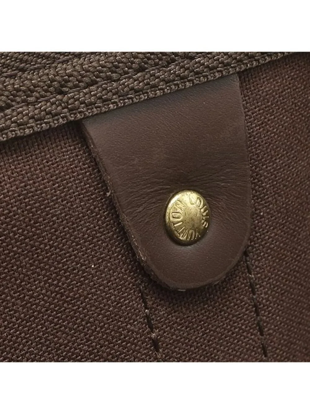 Louis Vuitton Boston Bag Keepall Bandouliere 55 Damier Canvas Ebene Gold Brown